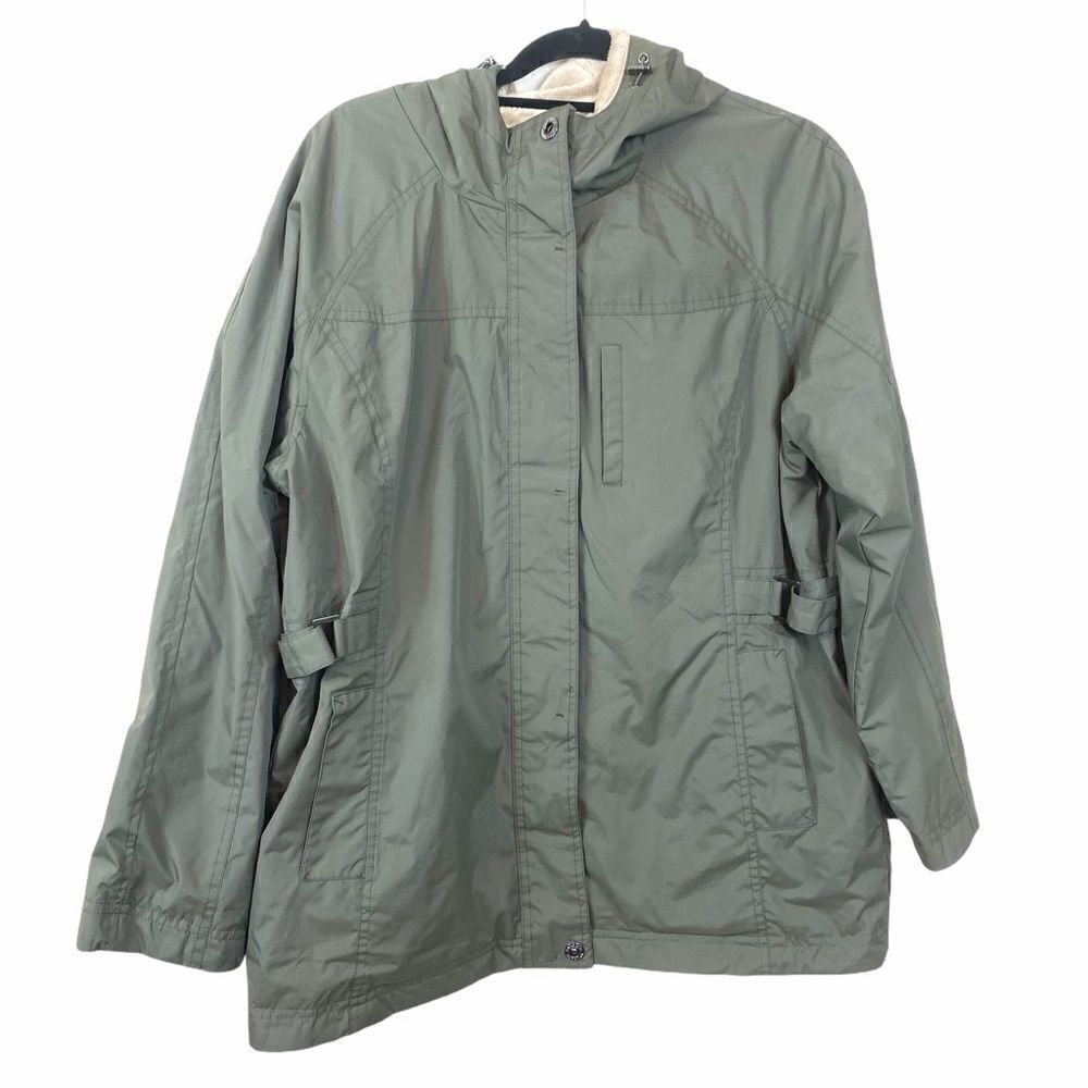 (Hawke & Co) Army Green Faux fur lined jacket